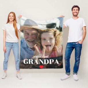 Werelds Beste Opa Foto Cadeau Voor Opa Fleece Deken