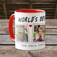 Werelds Beste Papa 3 Kinderen Foto's Mok