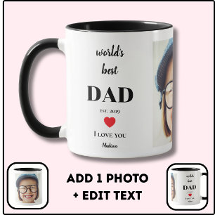 Werelds Beste Papa Ik Hou Van Jou Aangepaste Kinde Mok