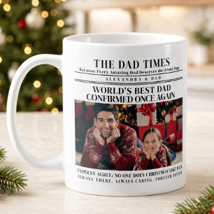 Werelds Beste Papa Kerst Foto Krant Koffiemok