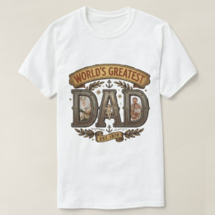 Werelds Beste Papa Retro stijl Design T-shirt