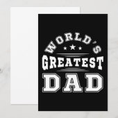 Werelds Beste Papa Typografie Vaderdag Cadeau Kaart (Voorkant / Achterkant)