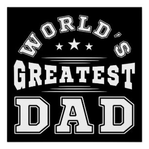 Werelds Beste Papa Typografie Vaderdag Cadeau Perfect Poster
