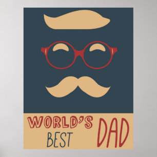 Werelds Beste Papa vintage poster