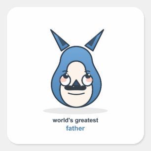 Werelds Beste Papa Vos Vierkante Sticker