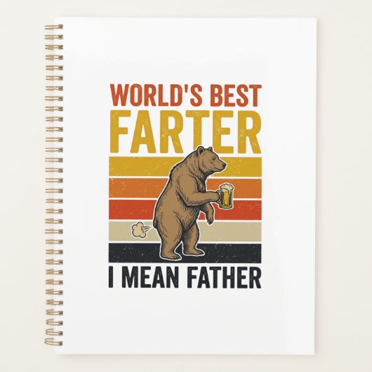 Werelds Beste Scheetgrappige Vaderbeer Planner (Voorkant)