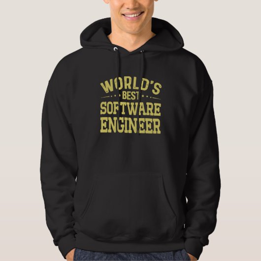 Werelds Beste Software Engineer Job Titel Software Hoodie (Voorkant)