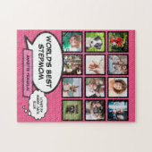 Werelds Beste Stiefmoeder 12 Foto Roze Modern Legpuzzel (Horizontaal)