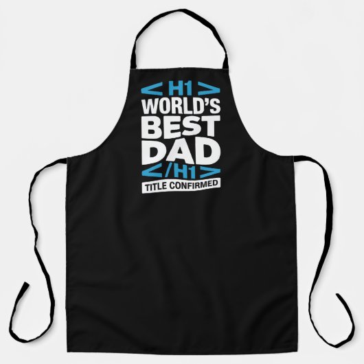 Werelds Beste Vader H1 HTML Code Grillen Schort (Voorkant)