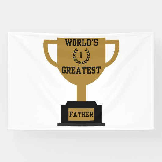 Werelds Beste Vaderdag 4x6 Vinyl Banner (Horizontaal)