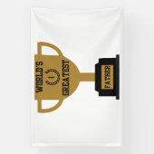 Werelds Beste Vaderdag 4x6 Vinyl Banner (Verticaal)