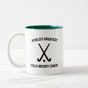 Werelds beste veldhockeycoach koffiemok tweekleurige koffiemok