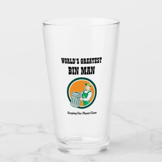 Werelds Beste Vuilnisman Houdt Onze Planeet Schoon Glas (Voorkant)