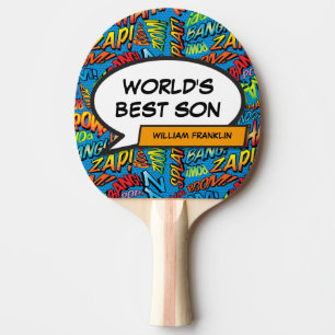 Werelds Beste Zoon Cool Grappig Stripboek Modern Tafeltennisbatje
