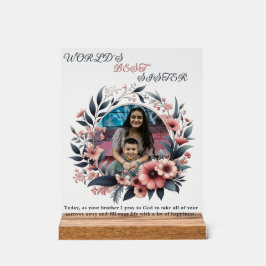 “Werelds Beste Zus” gepersonaliseerd Acryl Bord