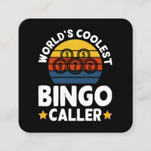 Werelds Coolste Bingo Oproeper Vierkante Visitekaartje