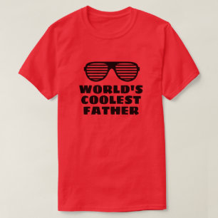 Werelds coolste vader grappige rode t-shirt voor v
