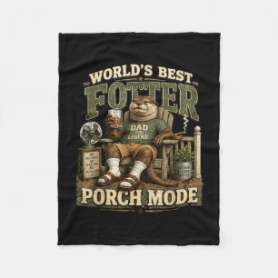 Werelds fotter veranda modus grappige otter vader  fleece deken