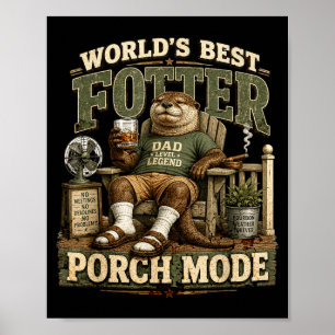 Werelds fotter veranda modus grappige otter vader  poster