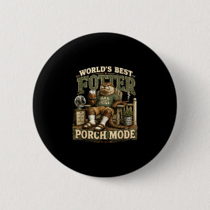 Werelds fotter veranda modus grappige otter vader ronde button 5,7 cm