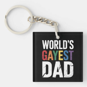 Werelds Gayste Papa LGBTQ Gay Pride-bondgenoot Reg Sleutelhanger