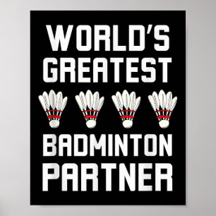 Werelds grootste badmintonpartner Cool Badminton P Poster