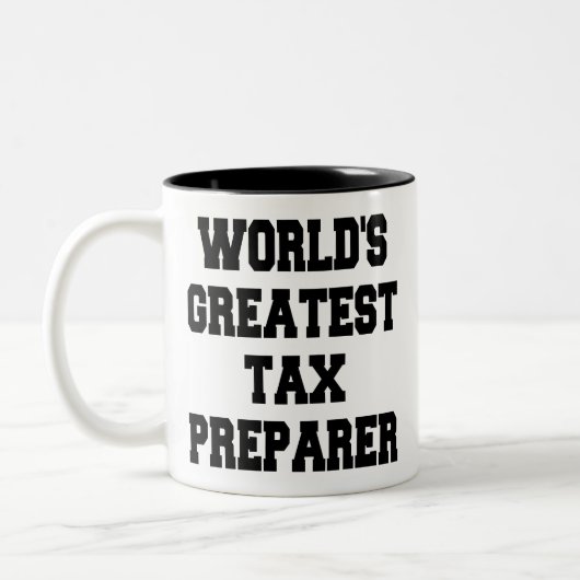 Werelds grootste belastingbereider tweekleurige koffiemok (Links)