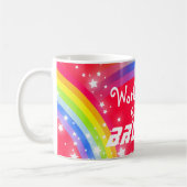 "Wereld's grootste BROER" regenboog rode mok (Links)