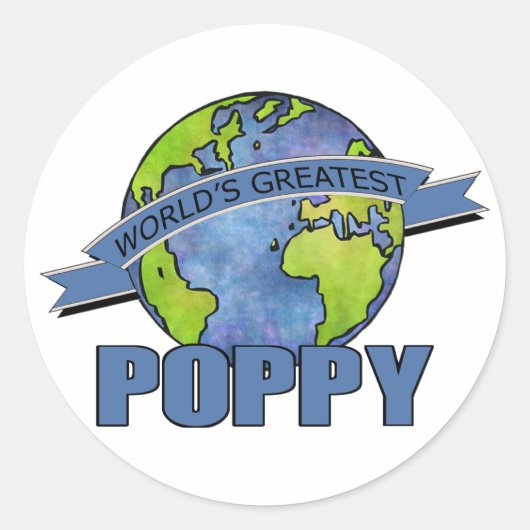 Werelds Grootste Klaproos Ronde Sticker (Voorkant)