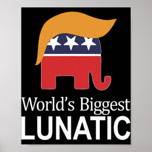 Werelds Grootste Krankzinnige - Anti Trump -  Poster