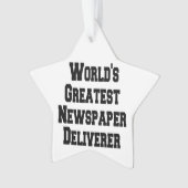 Werelds grootste krantenbezorger Ornament (voorkant)