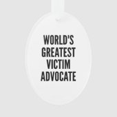 Werelds grootste slachtofferadvocaat ornament (voorkant)
