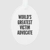 Werelds grootste slachtofferadvocaat ornament (achterkant)