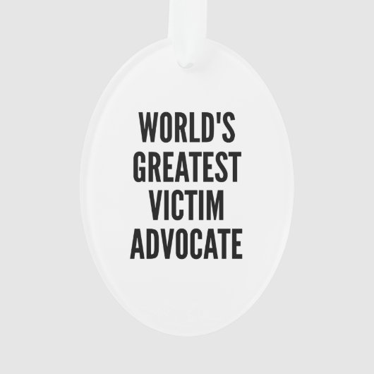 Werelds grootste slachtofferadvocaat ornament (achterkant)