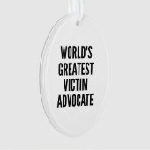 Werelds grootste slachtofferadvocaat ornament (voorkant)