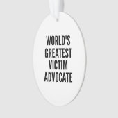 Werelds grootste slachtofferadvocaat ornament (voorkant)