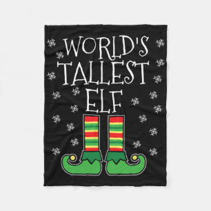 Werelds hoogste elf-matching gezinsgroep Kerstmis Fleece Deken