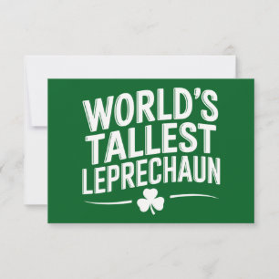 Werelds hoogste kabouter St. Patrick's Day Bedankkaart