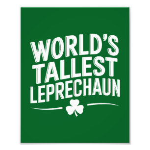 Werelds hoogste kabouter St. Patrick's Day Foto Afdruk