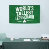 Werelds hoogste kabouter St. Patrick's Day Spandoek (Beurs)