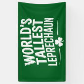 Werelds hoogste kabouter St. Patrick's Day Spandoek (Verticaal)
