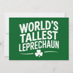 Werelds hoogste Leprechaun St. Patrick's Day Kaart