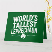 Werelds Langste Kabouter St. Patrick's Day Kaart (Gele Bloem)