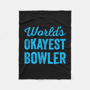 Werelds oké bowler grappige sarcastische cricket fleece deken