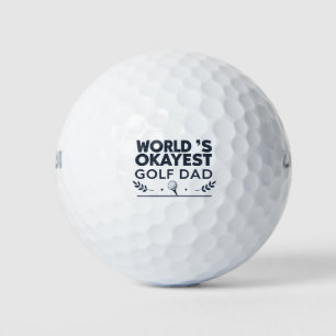 Werelds Oké Golf Papa Vintage Embleem Golfballen