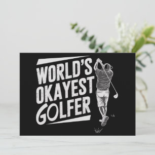 Werelds Oké Golfer Funny Golf Liefhebber Golf Kaart