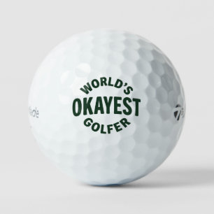 Werelds Oké Golfer Vintage Pro Shop Stijl Golfballen