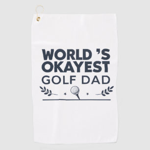 Werelds Okéste Golf Papa Vintage Embleem Golfhanddoek