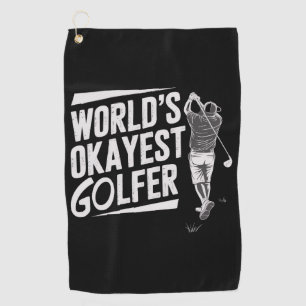 Werelds Okéste Golfer Grappige Golf Liefhebber Gol Golfhanddoek