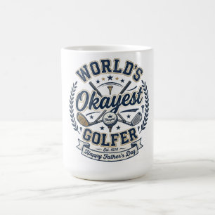 Werelds Okéste Golfer Vader Mok Grappig Golf Cadea